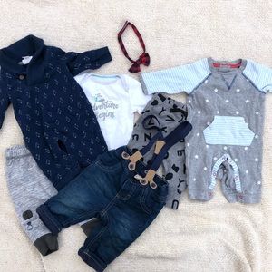 Cat & Jack Bundle, Pants, One- Pieces, Bow Tie